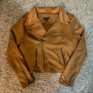 Mustard faux suede jacket